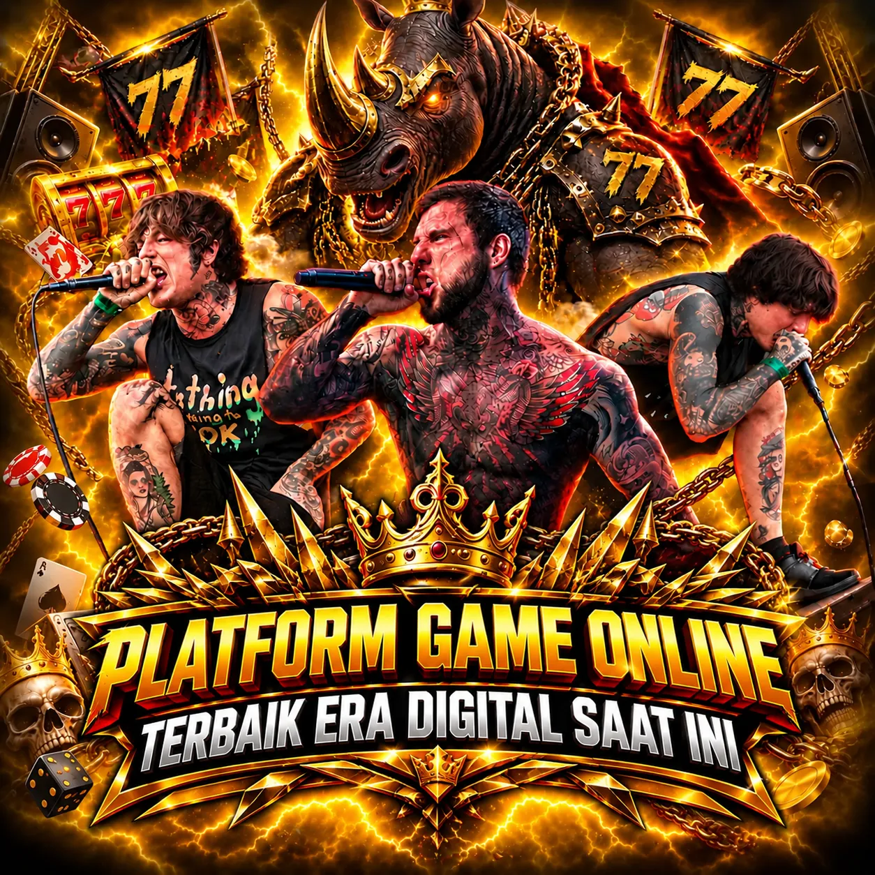 Thumbnail 1 of 3, Poster, KKSLOT777 : Anti-Ribet Jelajah Game Online Makin Sat-Set Bro designed and sold by KKSLOT777.